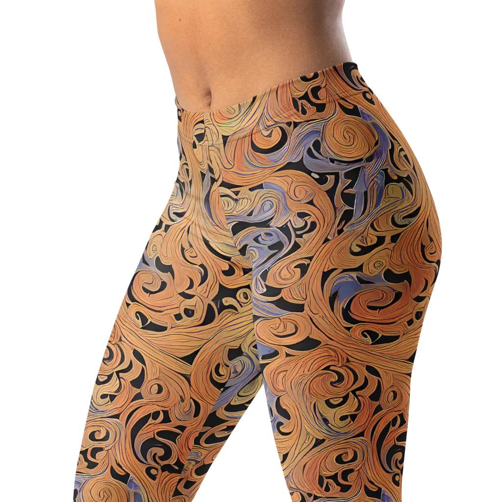 Molten Paisley on Leggings — Left Front