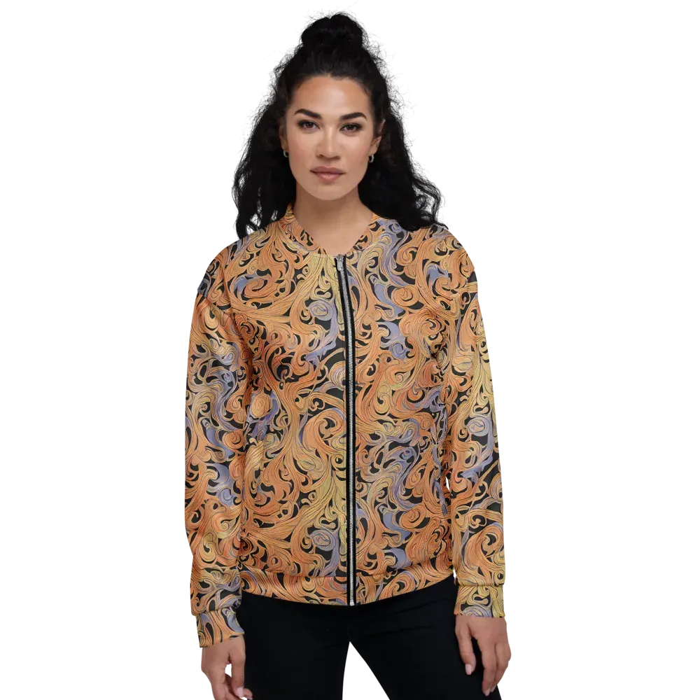 Molten Paisley on Bomber Jacket — Front
