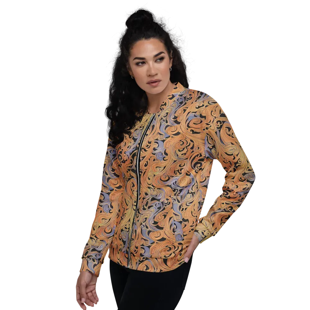 Molten Paisley on Bomber Jacket — Left