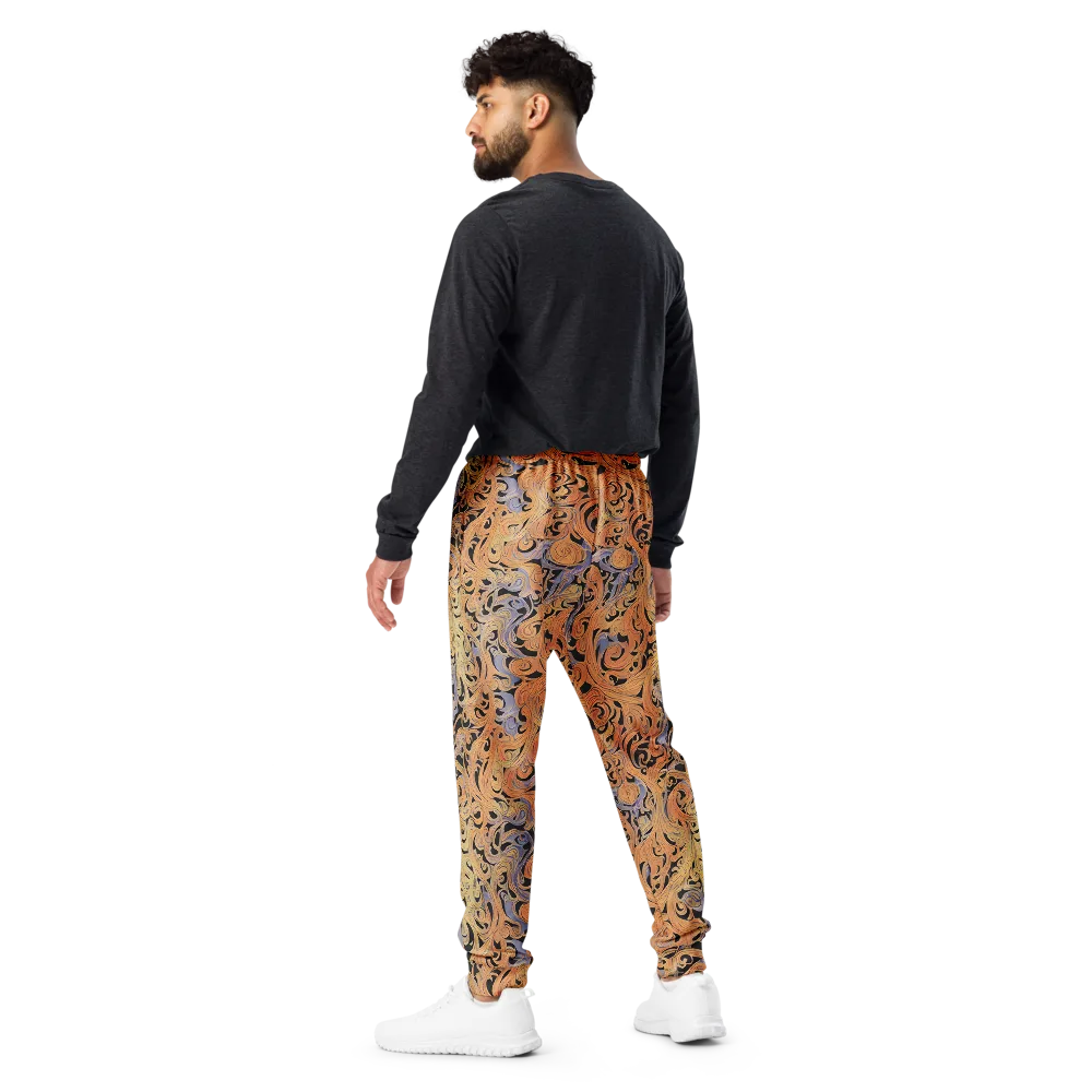 Molten Paisley on Men's Joggers — Back