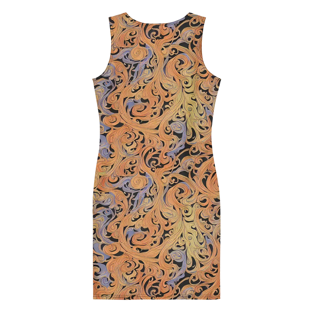 Molten Paisley on Bodycon Dress — Back