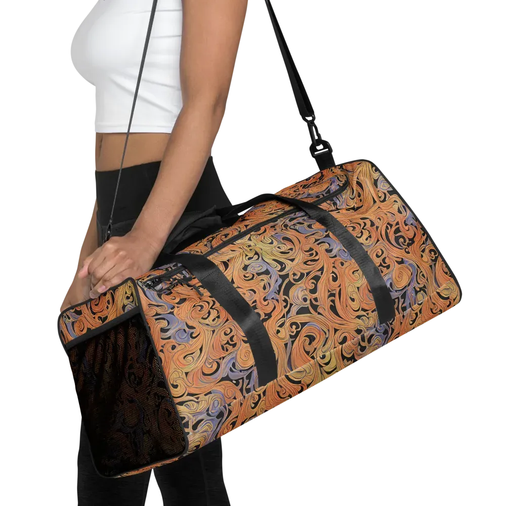 Molten Paisley on Duffle Bag — Front