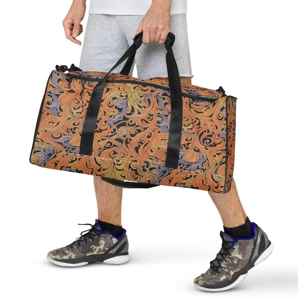 Molten Paisley on Duffle Bag — Front