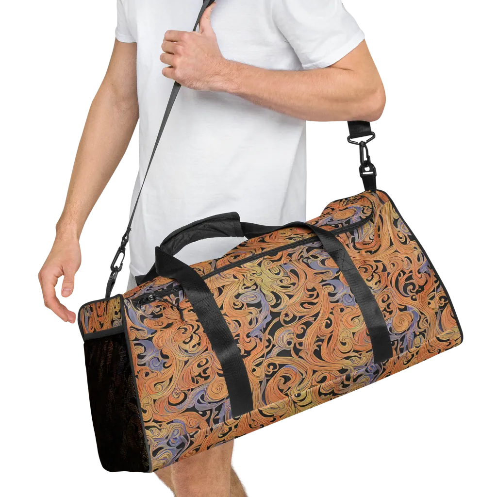 Molten Paisley on Duffle Bag — Right Front