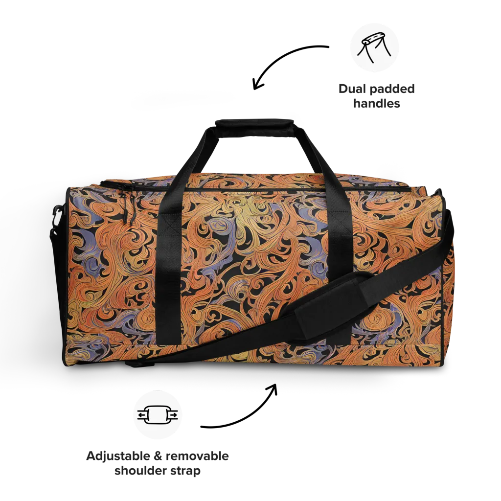 Molten Paisley on Duffle Bag — Front