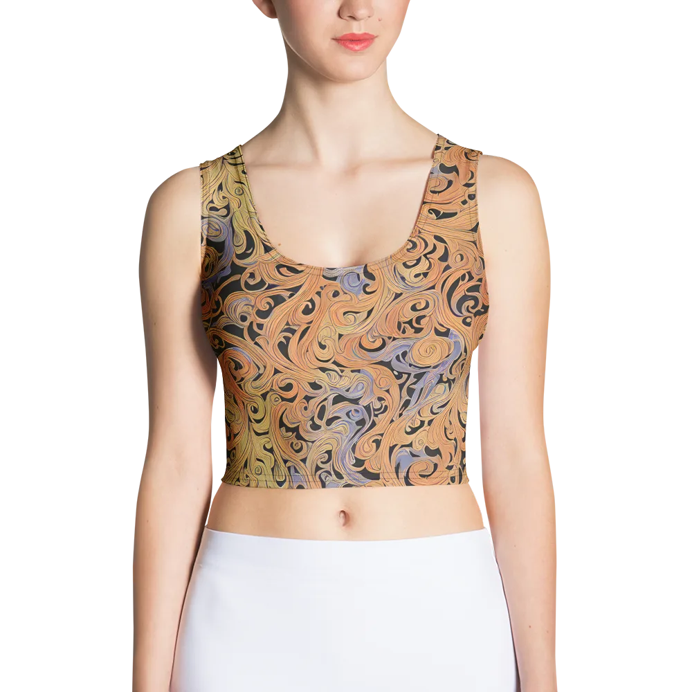 Molten Paisley on Crop Top — Front