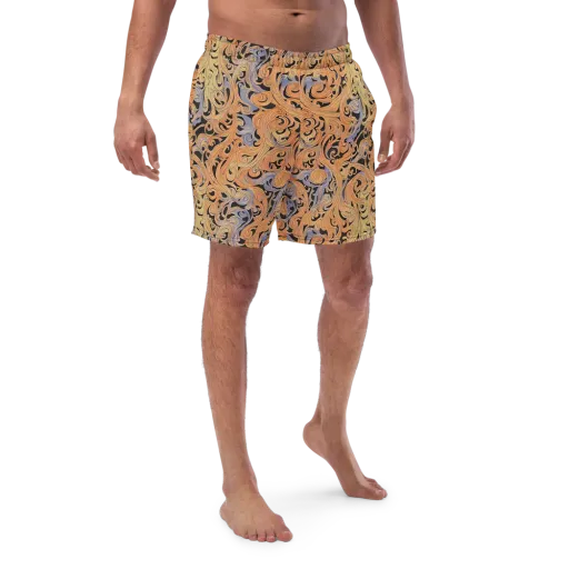 Molten Paisley on a Swim Trunks