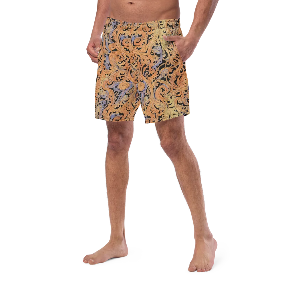 Molten Paisley on Swim Trunks — Left Front