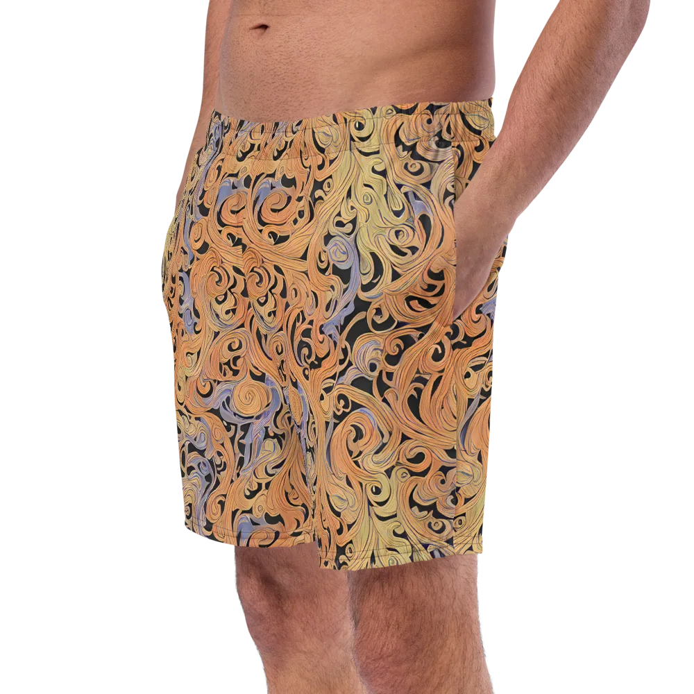 Molten Paisley on Swim Trunks — Left Front