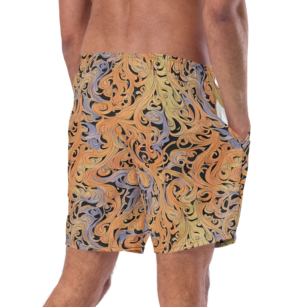 Molten Paisley on Swim Trunks — Right Back