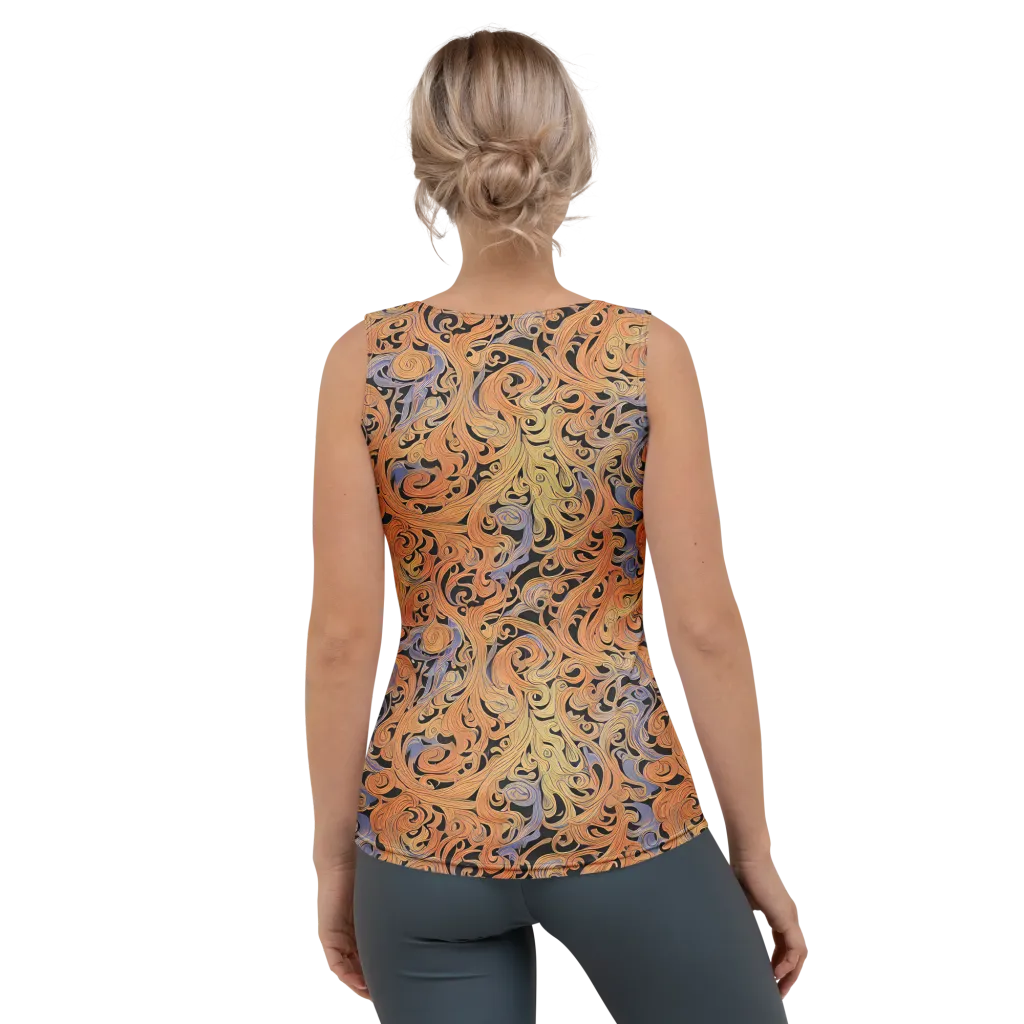 Molten Paisley on Women's Tank Top — Back