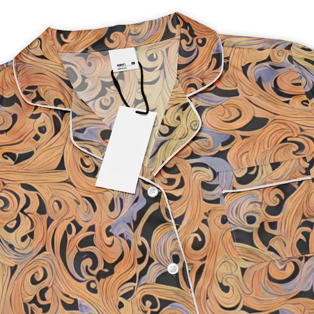 Molten Paisley on Women's Short Sleeve Pajama Top — Product details