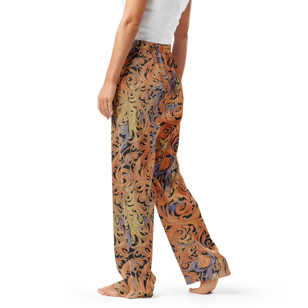 Molten Paisley on Women's Pajama Pants — Left