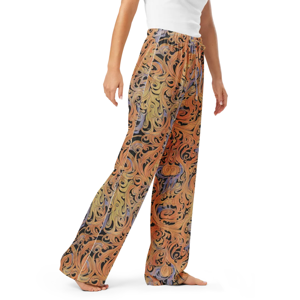 Molten Paisley on Women's Pajama Pants — Right Front