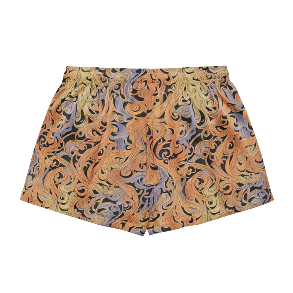 Molten Paisley on Women's Pajama Shorts — Back
