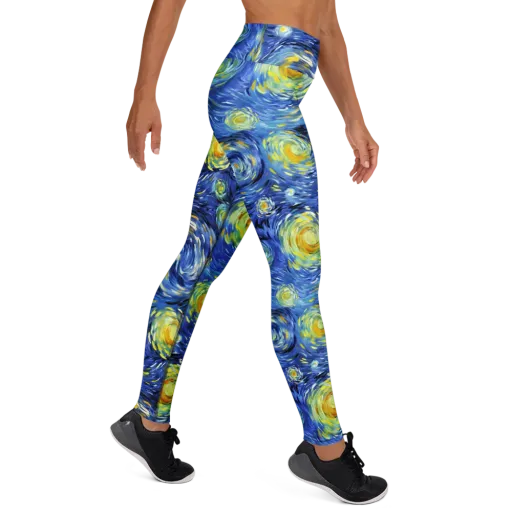 Cobalt Orbit on a Yoga Leggings