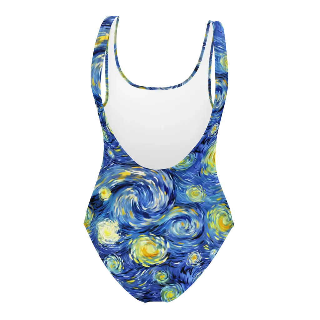 Cobalt Orbit on One-Piece Swimsuit — Back
