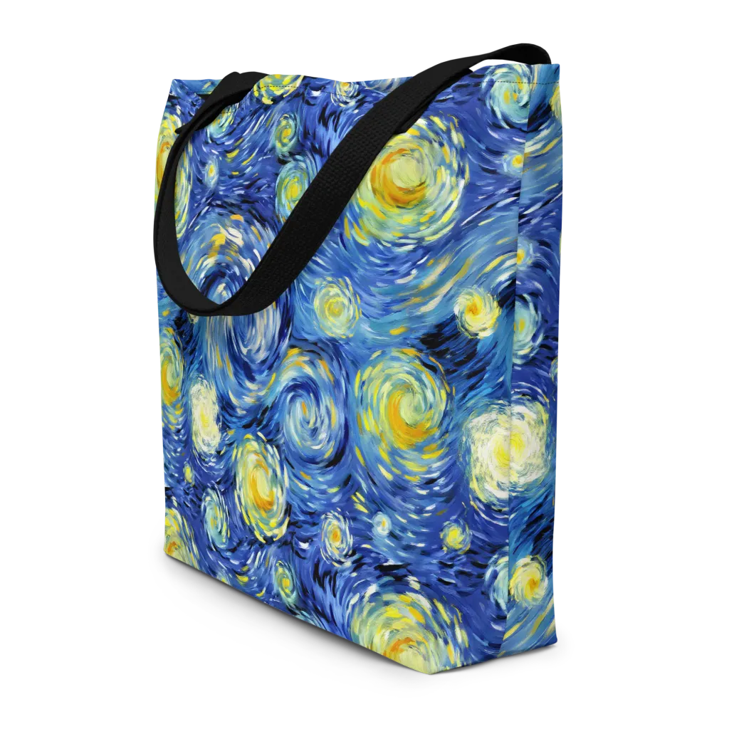 Cobalt Orbit on Large Tote Bag W/ Pocket — Front