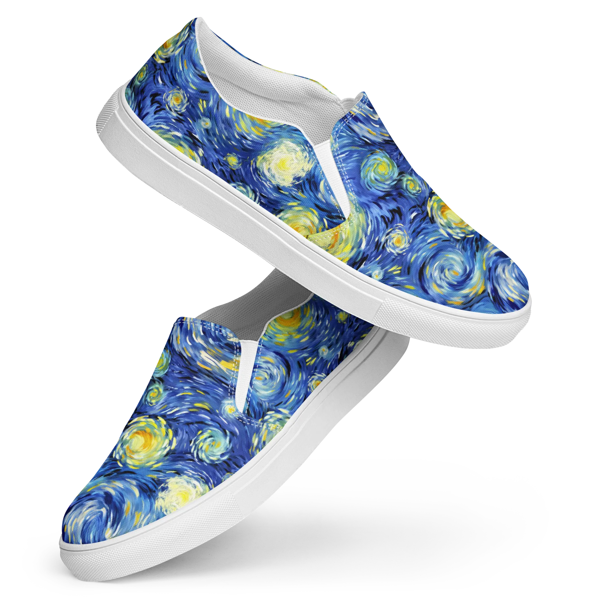 Cobalt Orbit on Women's Slip-On Canvas Shoes — Front