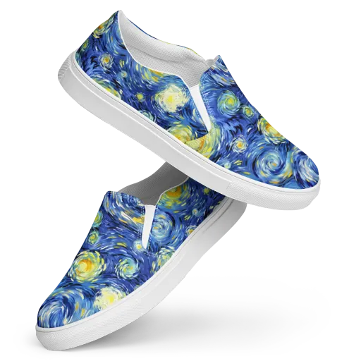 Cobalt Orbit on a Women's Slip-On Canvas Shoes