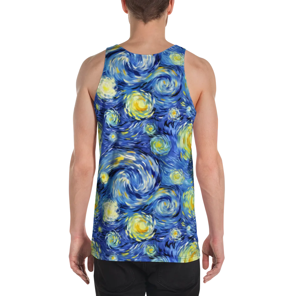 Cobalt Orbit on Men's Tank Top — Back