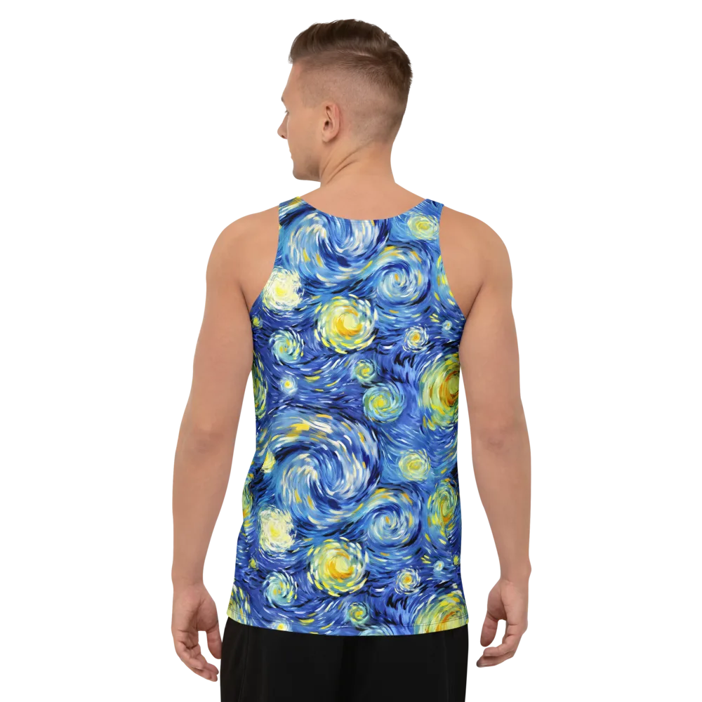 Cobalt Orbit on Men's Tank Top — Back