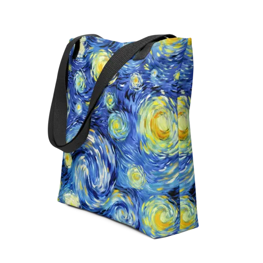 Cobalt Orbit on a Tote Bag
