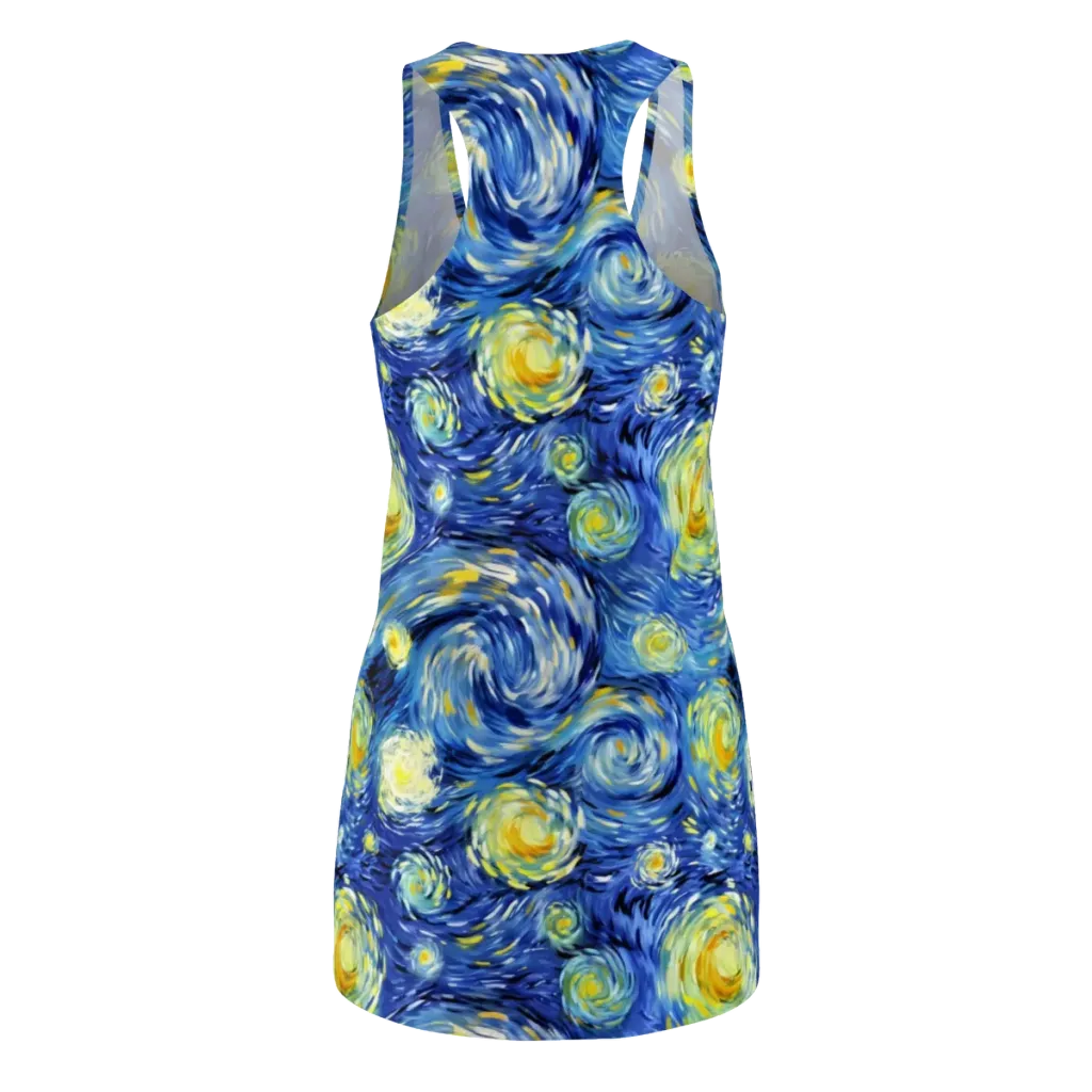 Cobalt Orbit on Racerback Dress — Back