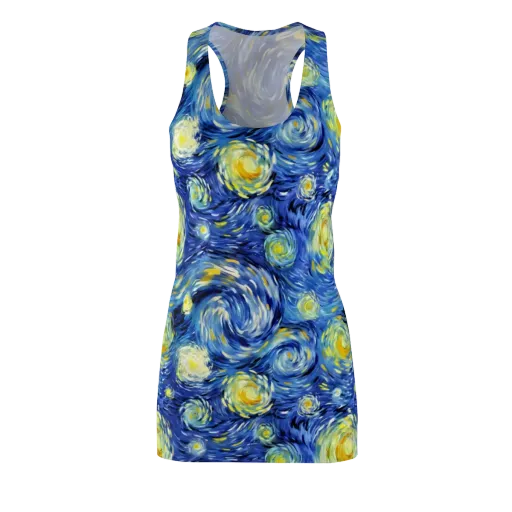 Cobalt Orbit on a Racerback Dress