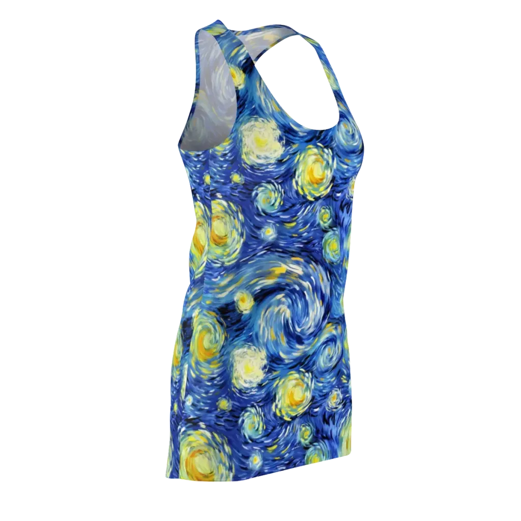 Cobalt Orbit on Racerback Dress — Front Side
