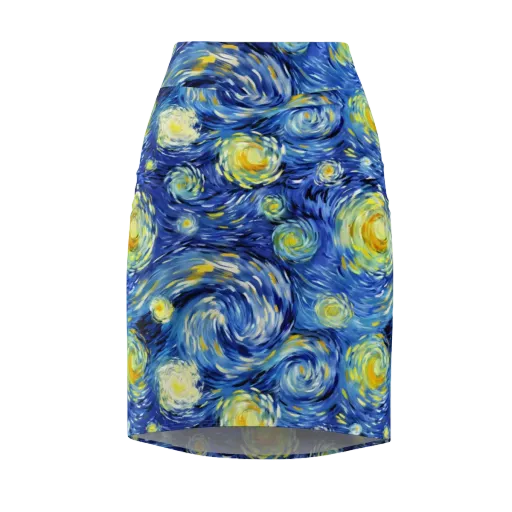 Cobalt Orbit on a Pencil Skirt
