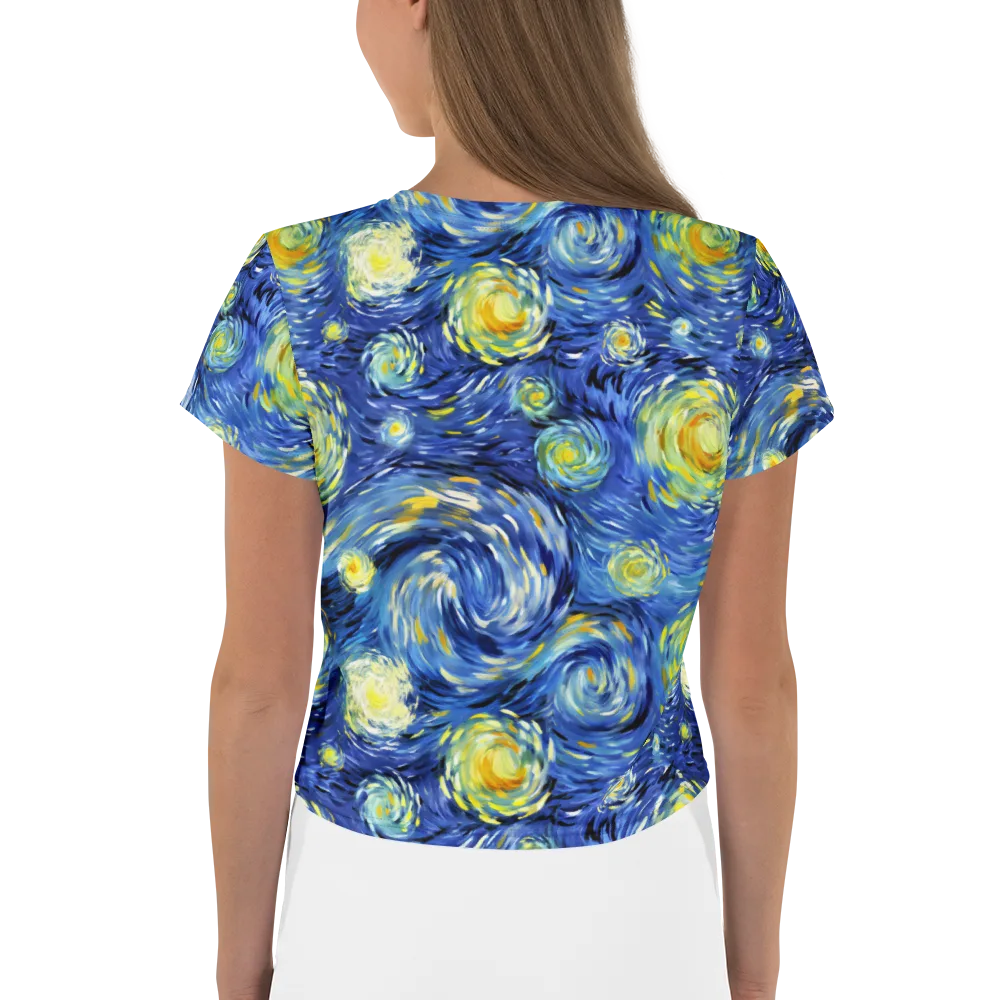 Cobalt Orbit on Crop Tee — Back
