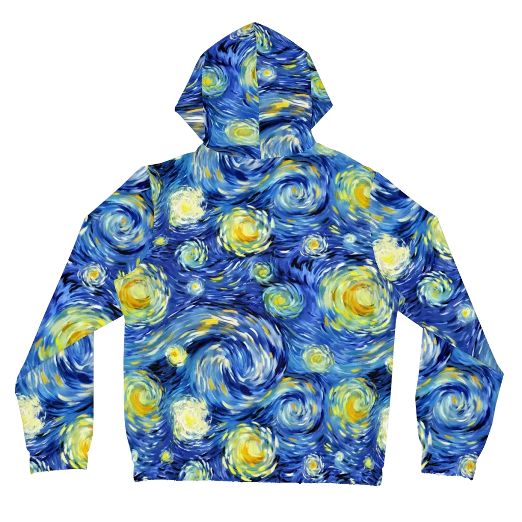 Cobalt Orbit on Women's Full-Zip Hoodie — Back