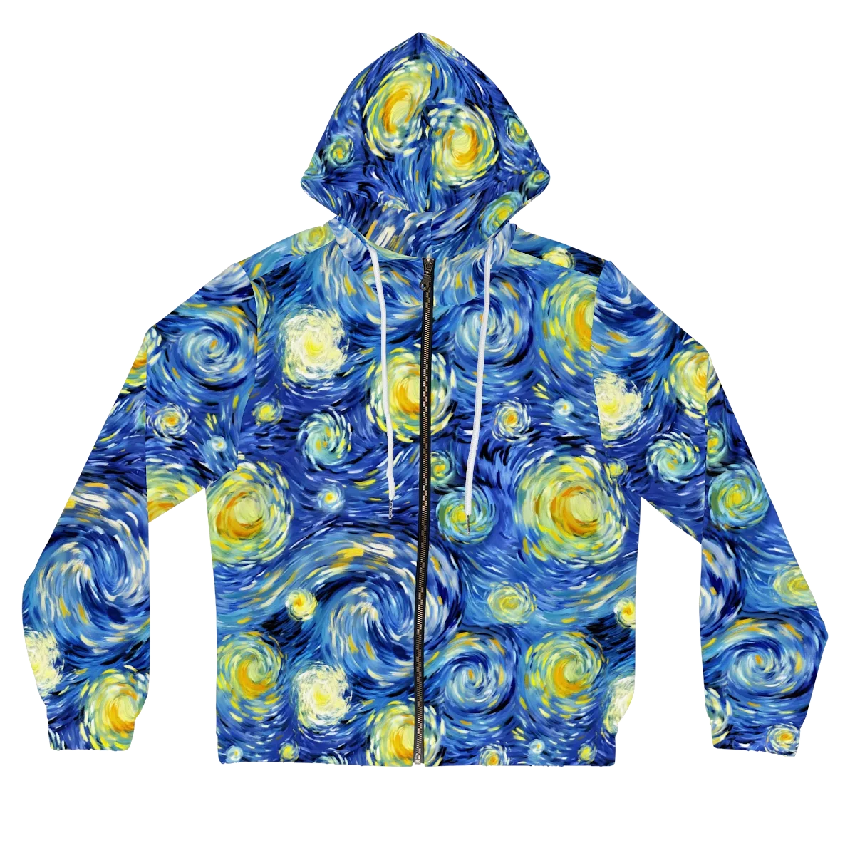 Cobalt Orbit on Women's Full-Zip Hoodie — Front
