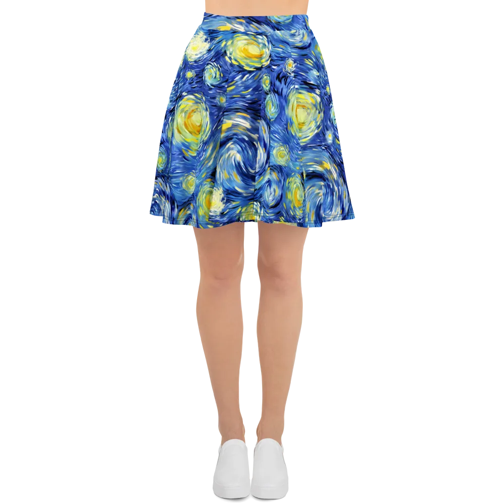 Cobalt Orbit on Skater Skirt — Front