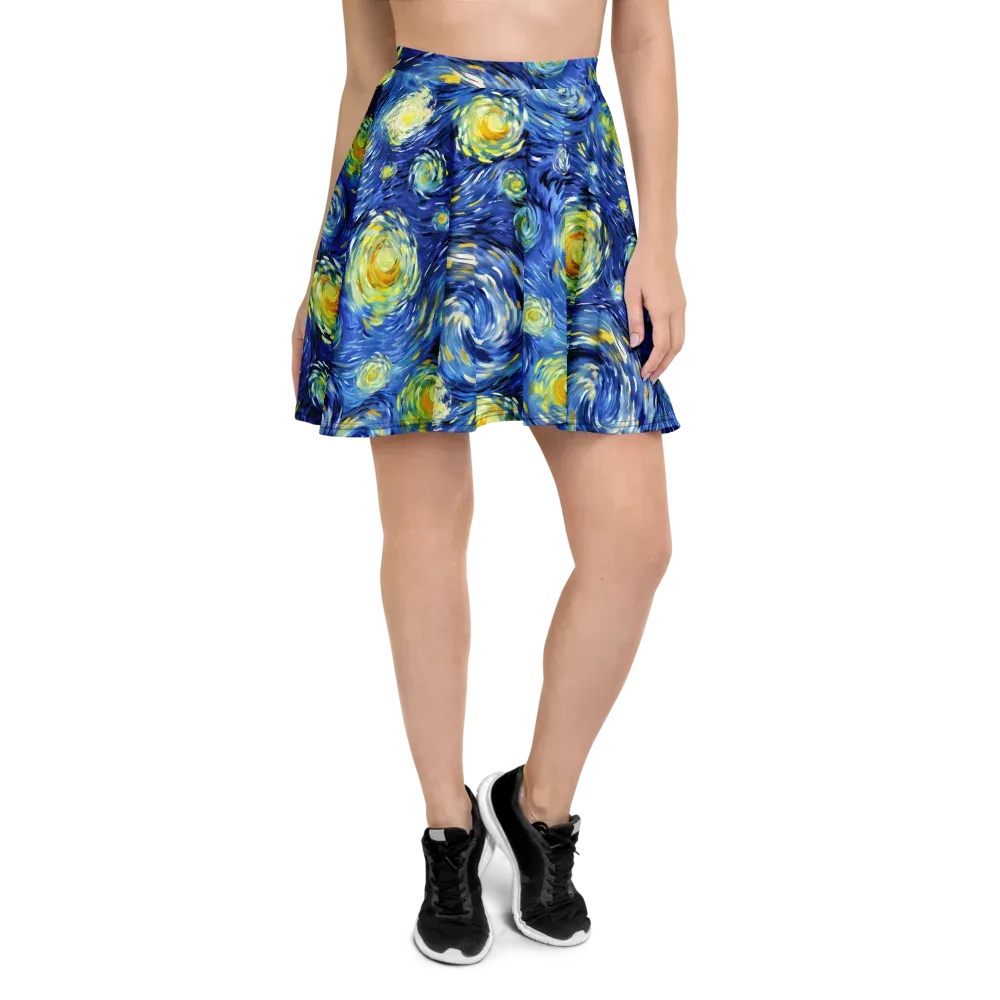 Cobalt Orbit on Skater Skirt — Front