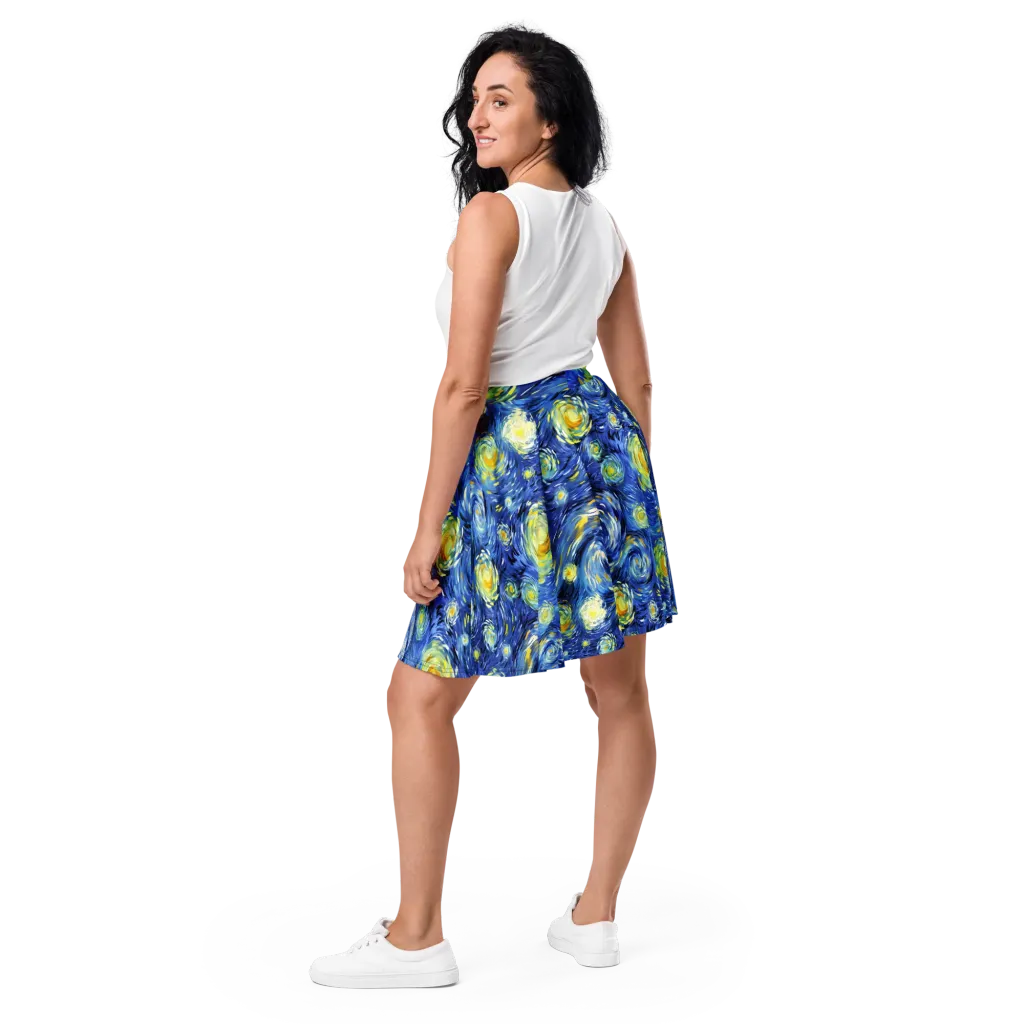 Cobalt Orbit on Skater Skirt — Back