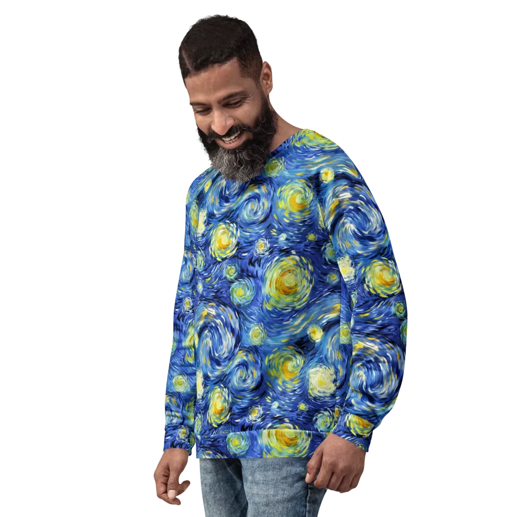 Cobalt Orbit on Sweatshirt — Left Front