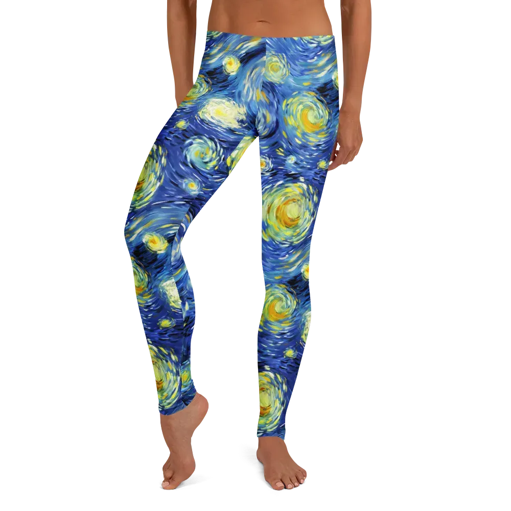 Cobalt Orbit on Leggings — Front