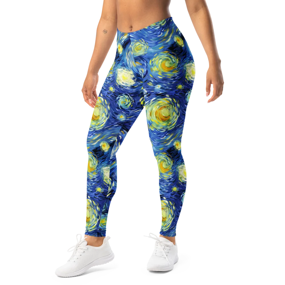 Cobalt Orbit on Leggings — Left Front