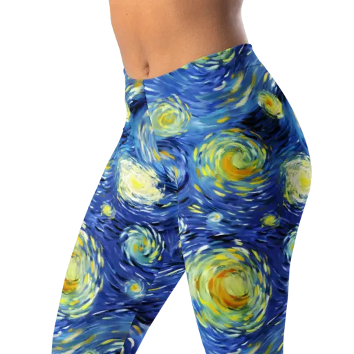 Cobalt Orbit on a Leggings