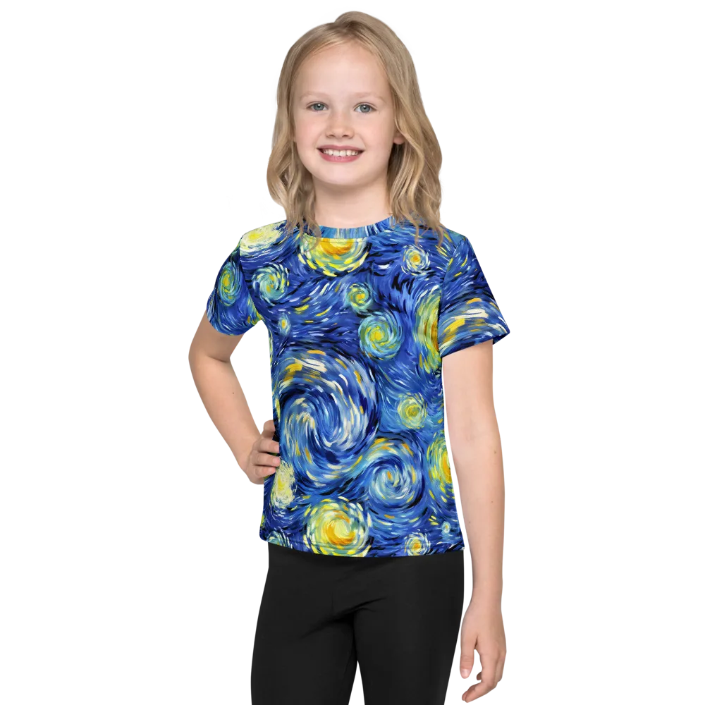 Cobalt Orbit on Kids Crew Neck T-Shirt — Front