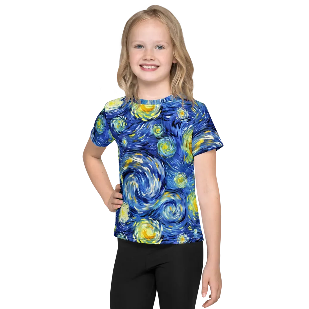 Cobalt Orbit on Kids Crew Neck T-Shirt — Front