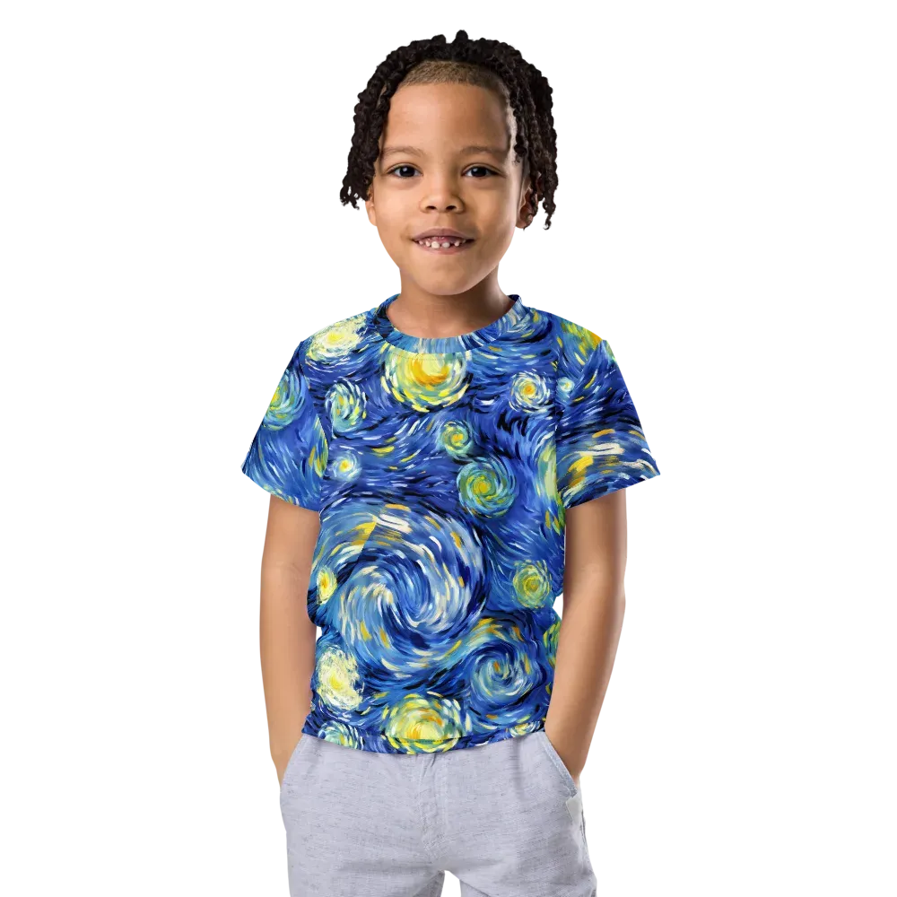 Cobalt Orbit on Kids Crew Neck T-Shirt — Front