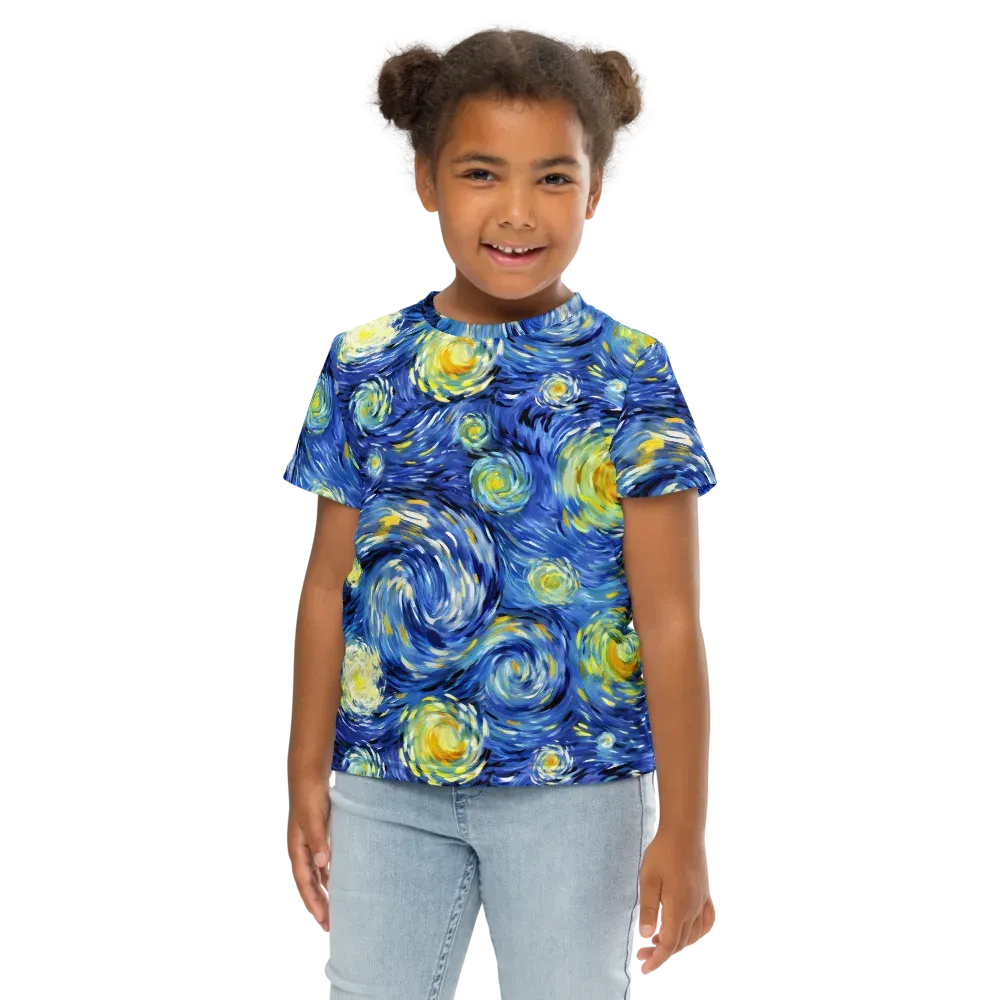 Cobalt Orbit on Kids Crew Neck T-Shirt — Front