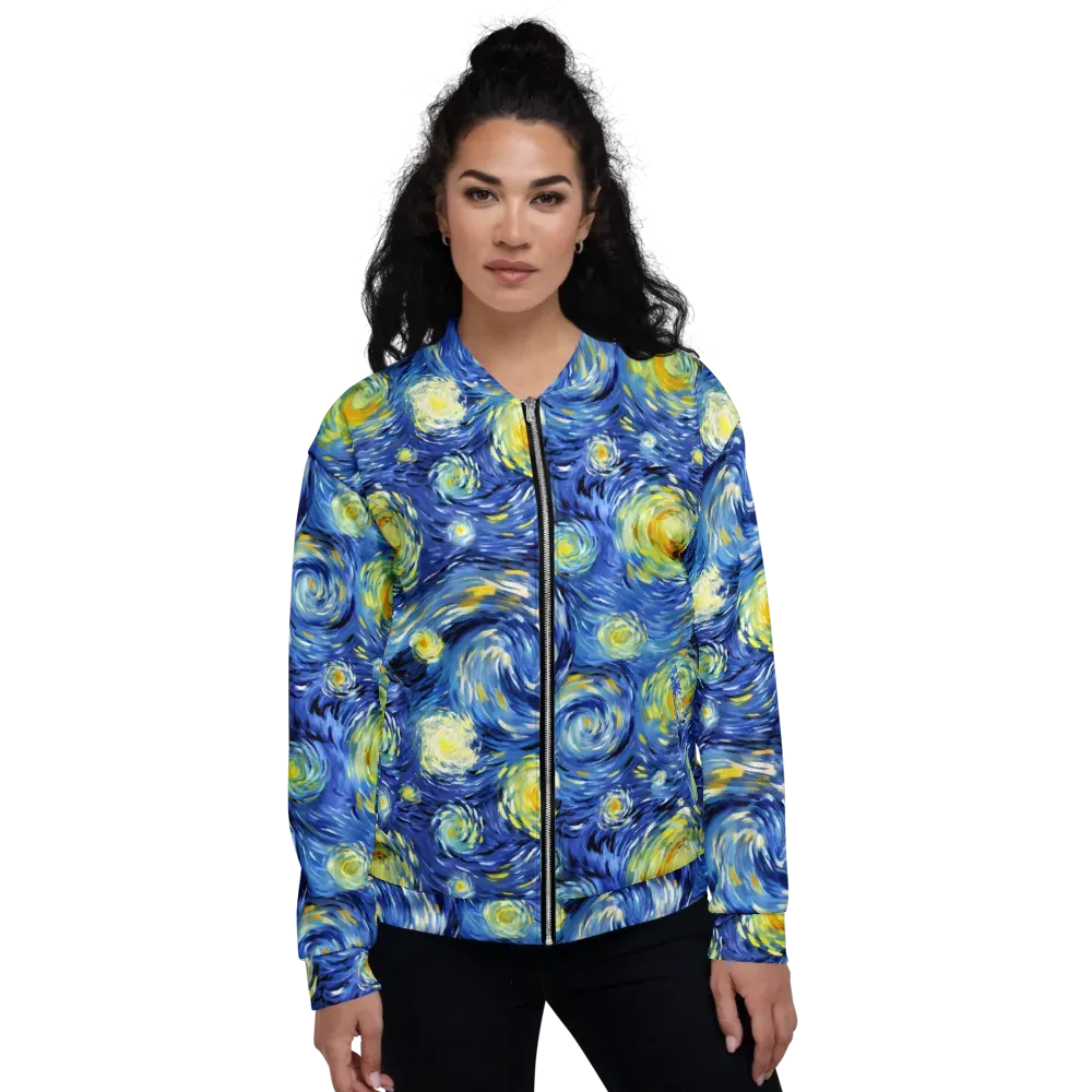 Cobalt Orbit on Bomber Jacket — Front