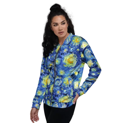 Cobalt Orbit on a Bomber Jacket