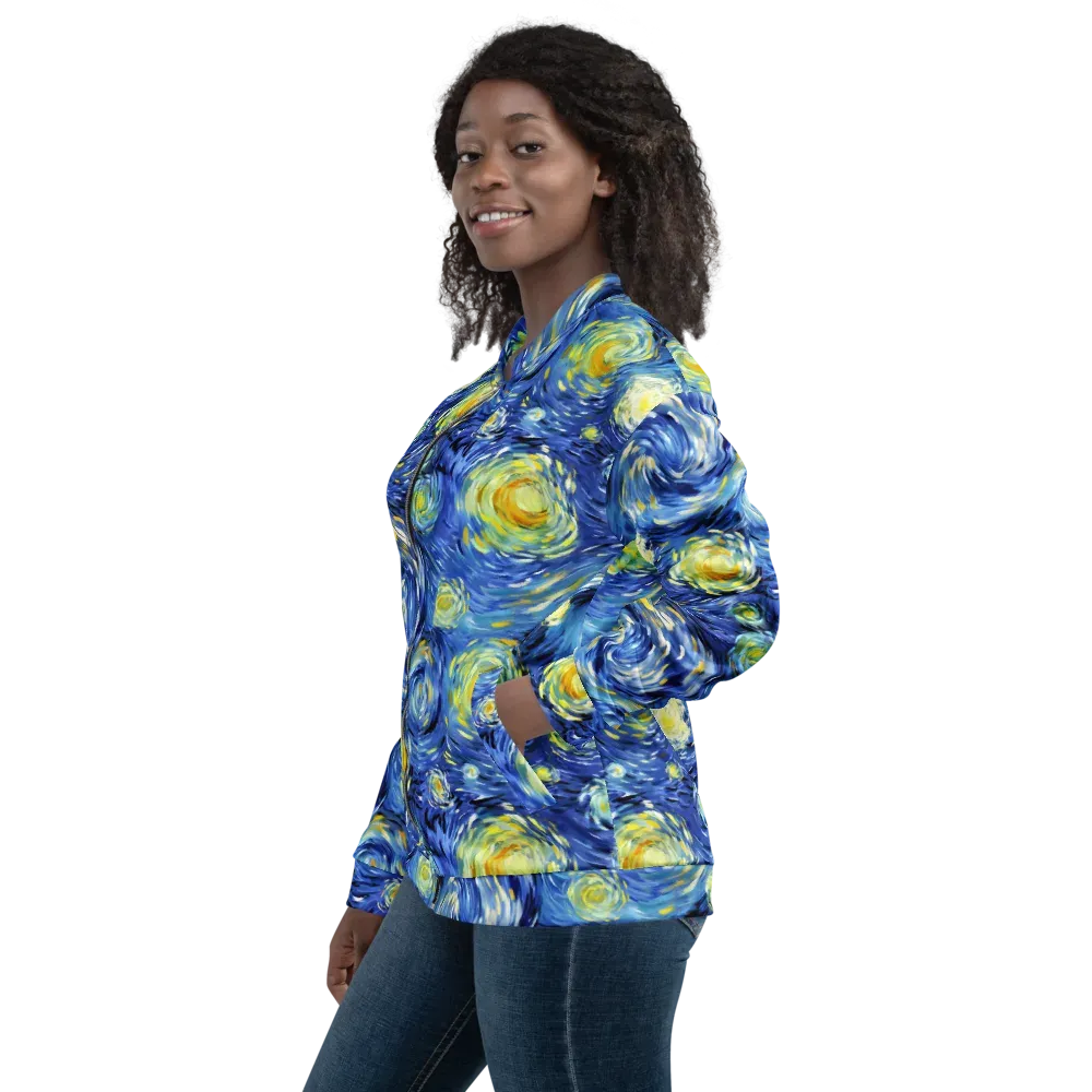 Cobalt Orbit on Bomber Jacket — Left