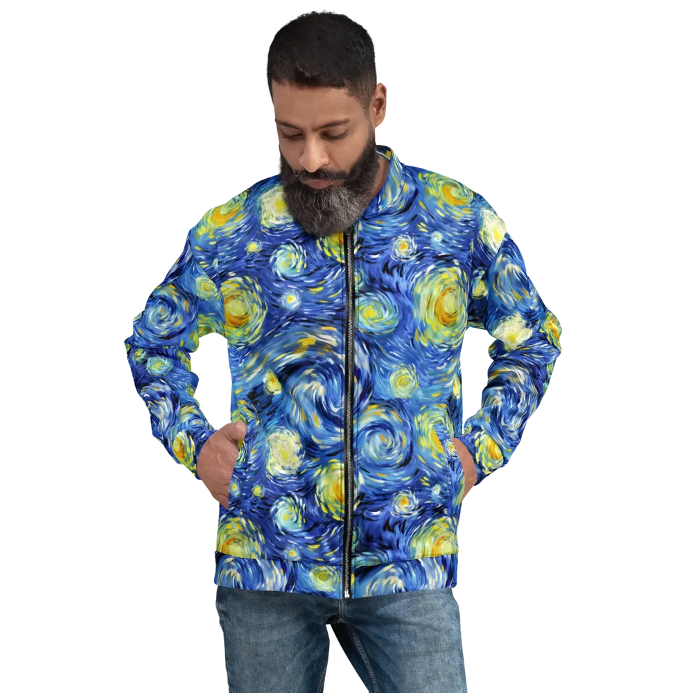 Cobalt Orbit on Bomber Jacket — Front