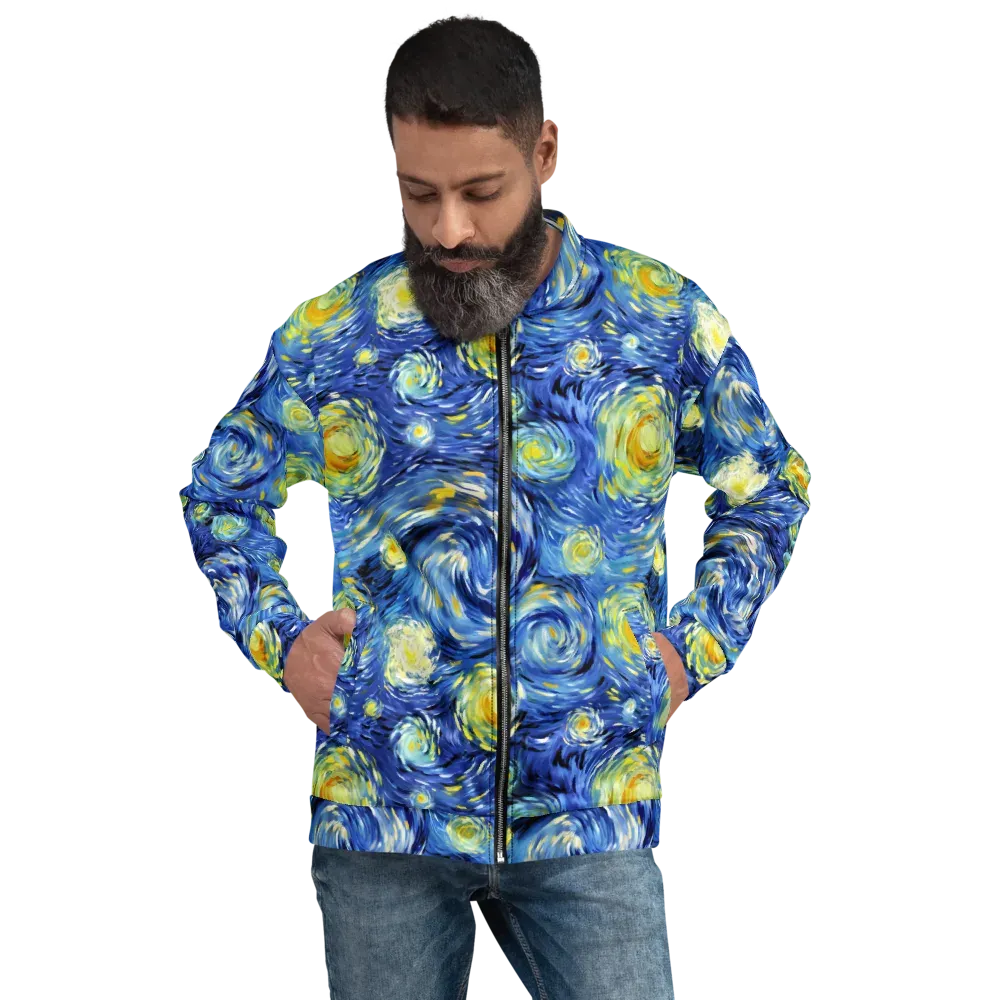 Cobalt Orbit on Bomber Jacket — Front